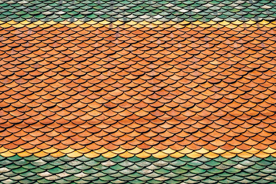 Close-up of a newly installed residential roof